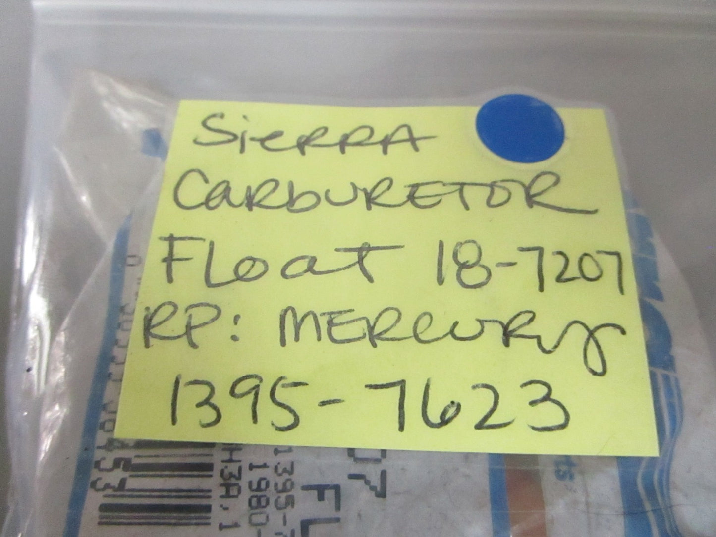 *NEW* 0720 Sierra Carburetor Float 18-7207 Replaces: Mercury 1395-7623