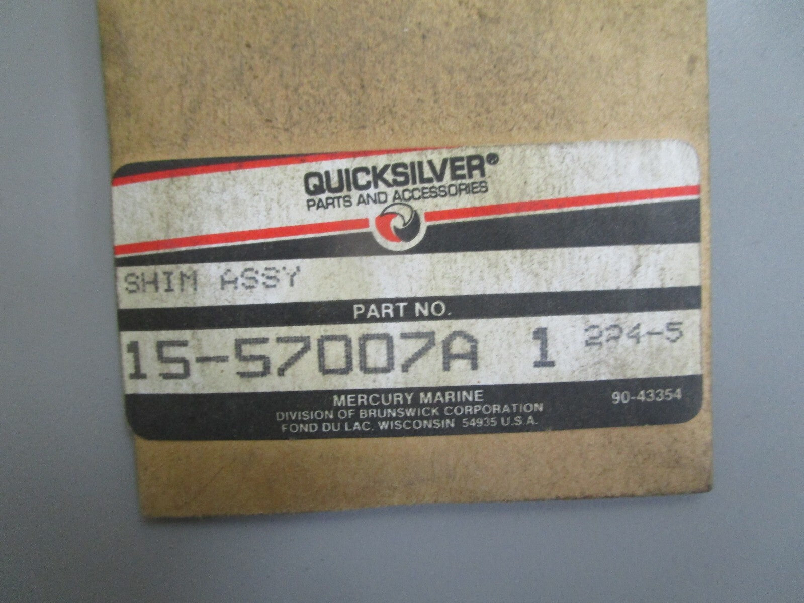 *NEW OEM* 0810 Mercury Quicksilver Shim Assembly Set 15-57007A1