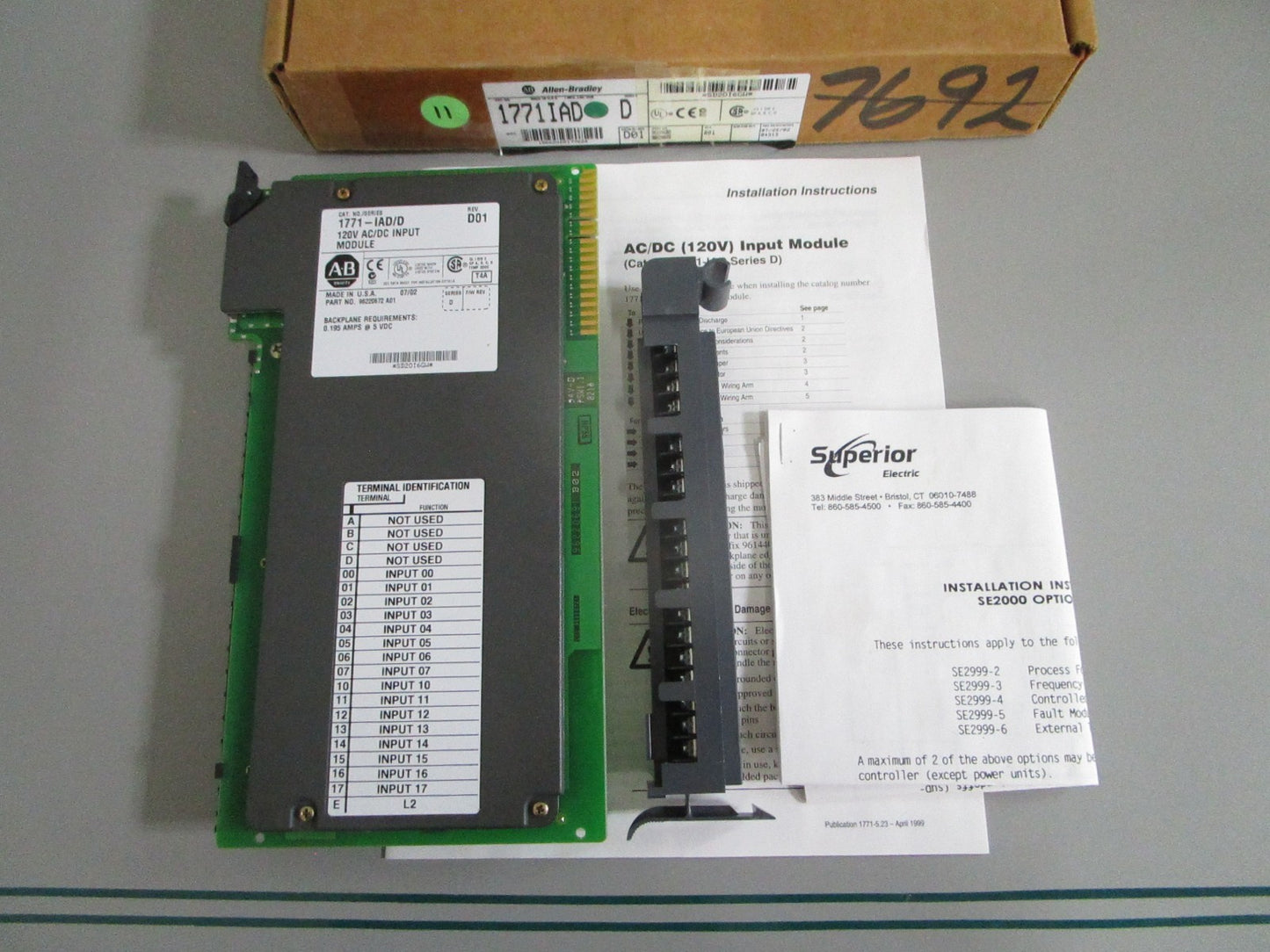 Allen-Bradley 1771-IAD PLC-5 16-Pt 120VAC DC Digital Input Module NEW OEM 0820