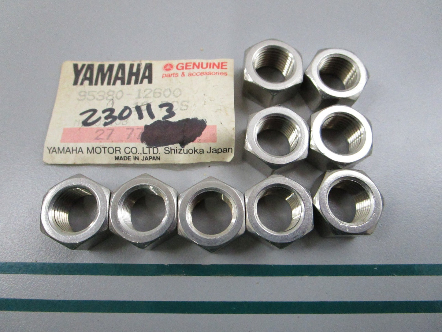 NEW OEM (LOT OF 9) 95380-12600-00 Yamaha Nut 0810