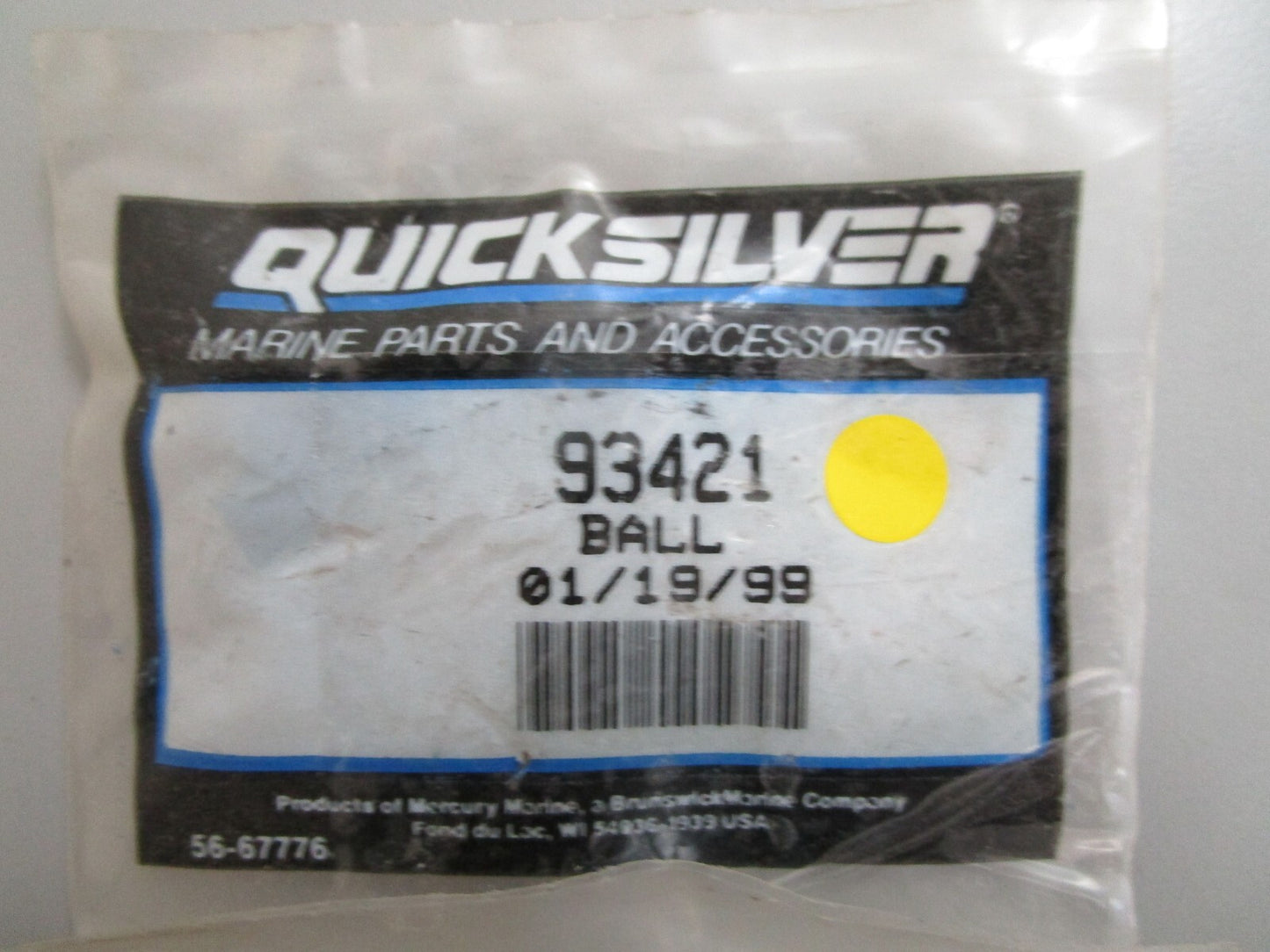 *NEW OEM* 0770 Mercury Quicksilver Ball 93421