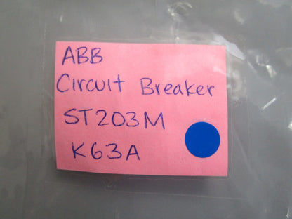*NEW* 0820 ABB Circuit Breaker ST203M K63A