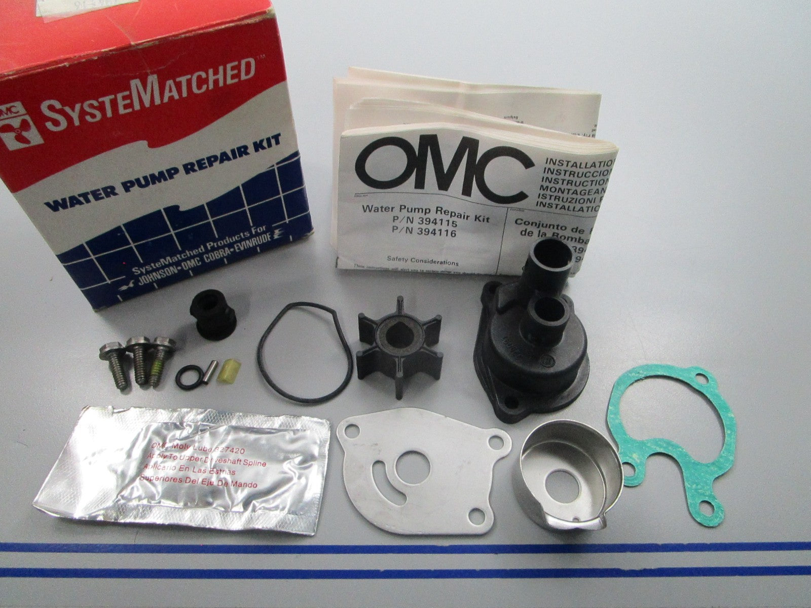NEW OEM 394116 0394116 OMC Johnson Evinrude Water Pump Repair Kit 0810