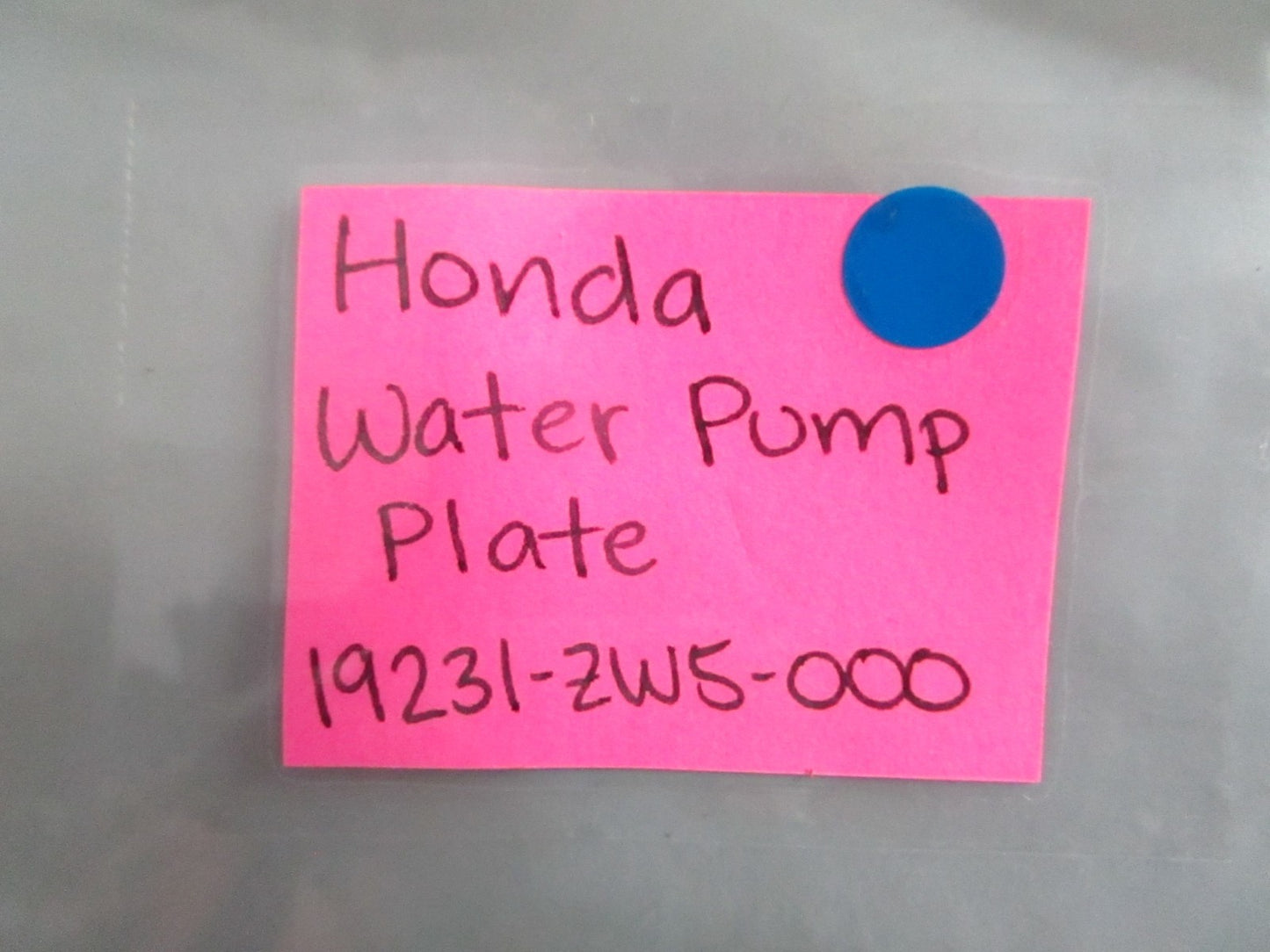 NEW OEM 19231-ZW5-000 Honda Water Pump Plate 0820