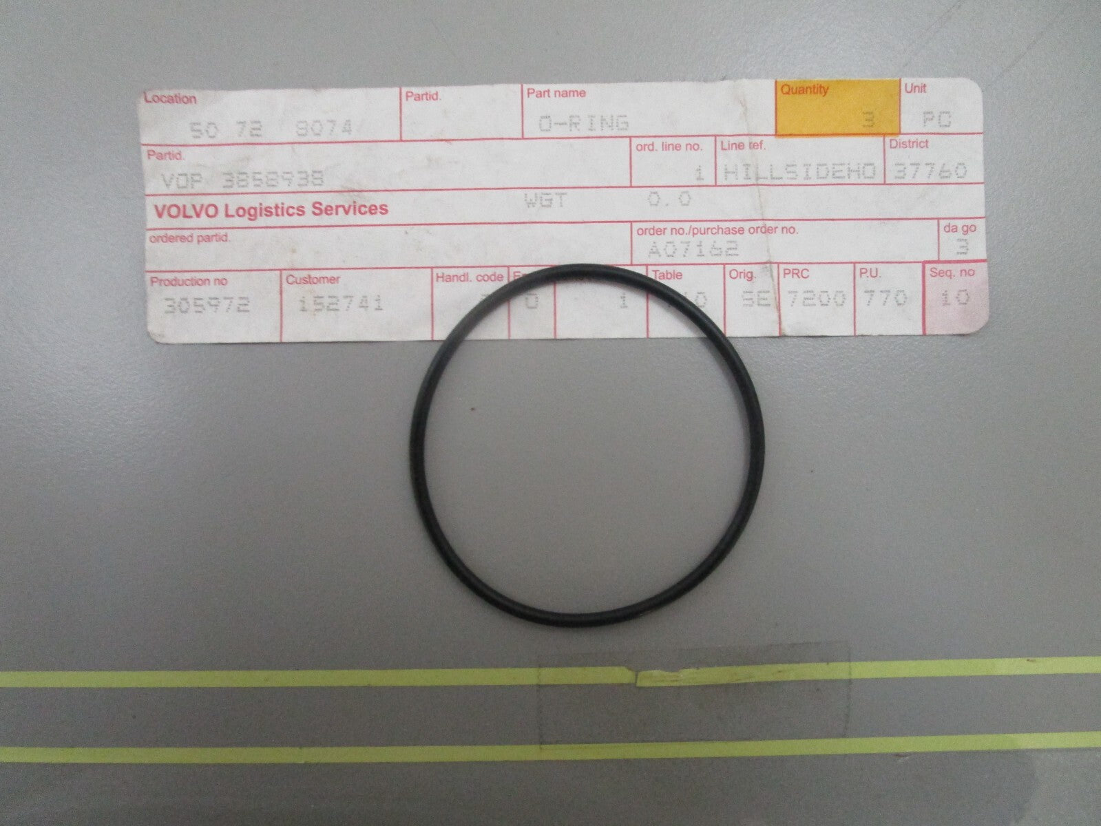 *NEW OEM* 0810 Volvo Penta O-Ring 3858938