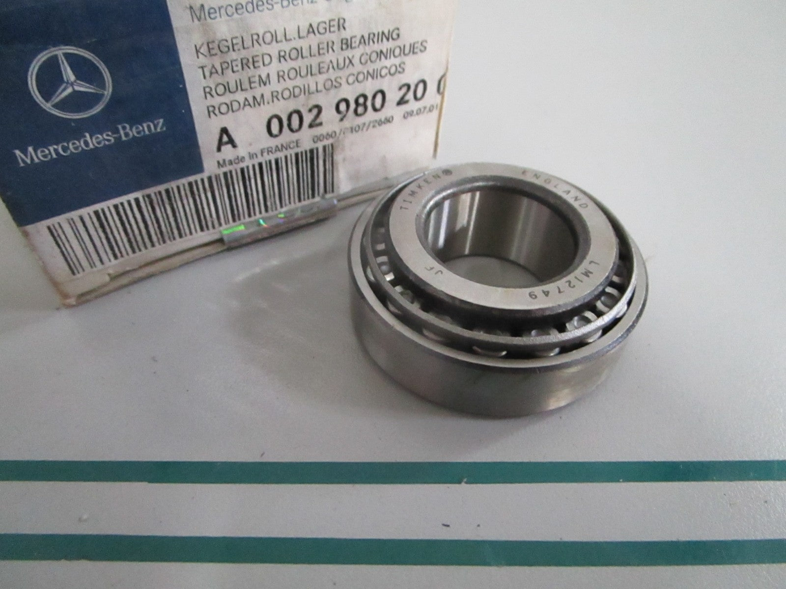 NEW OEM A002980200264 Mercedes-Benz Tapered Roller Bearing 0820