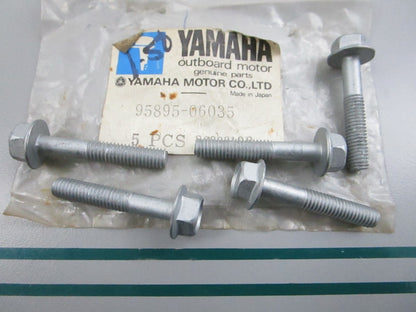 NEW OEM (LOT OF 5) 95895-06035-00 Yamaha Flange Bolt 0810