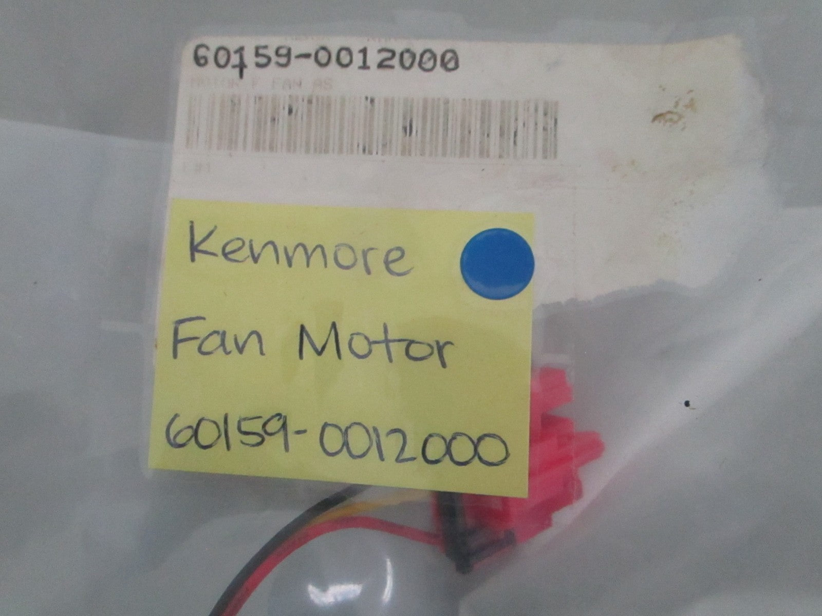 NEW OEM 60159-0012000 Kenmore Fan Motor 0820