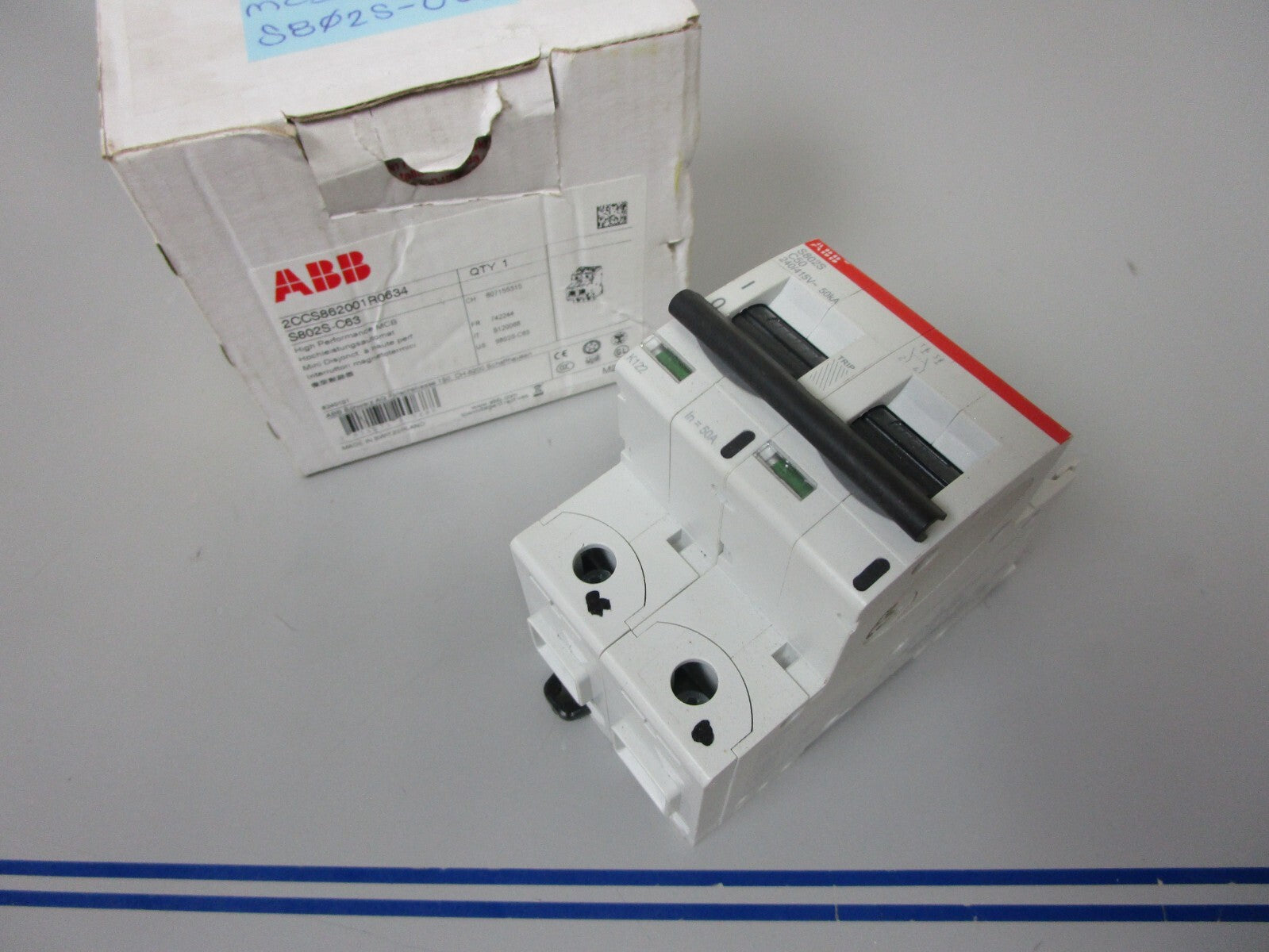 *NEW* 0720 ABB High Performance MCB S802S-C63