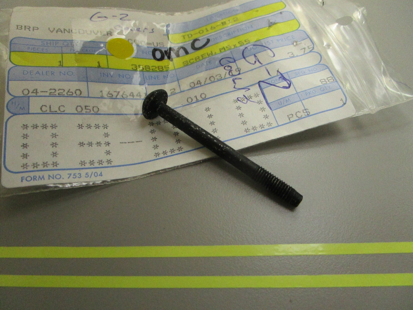 *NEW OEM* 0810 OMC Johnson Evinrude M5 x 55 Screw 358285 0358285