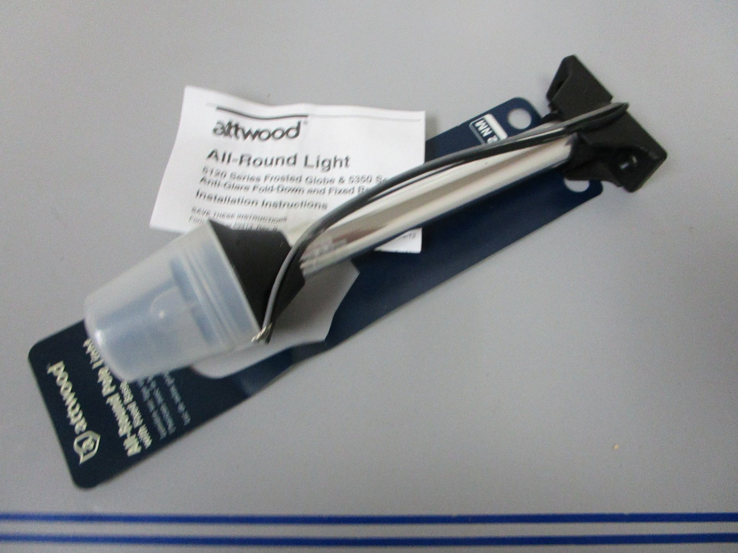 NEW OEM Attwood 5122-08-7 All Round Light Pole & Fixed Base 8" Assembly 0720