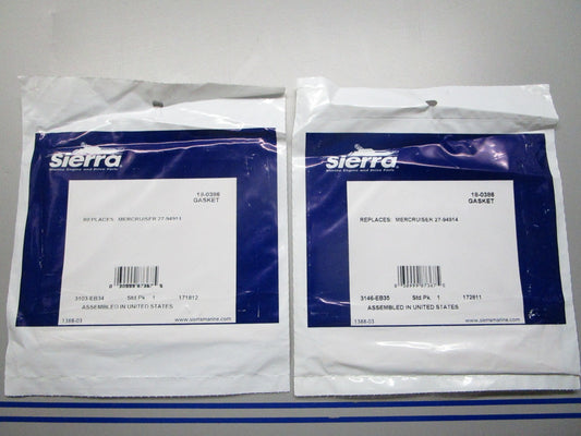 *NEW* (LOT OF 2) 0810 Sierra Gasket 18-0386 Replaces: 27-94914