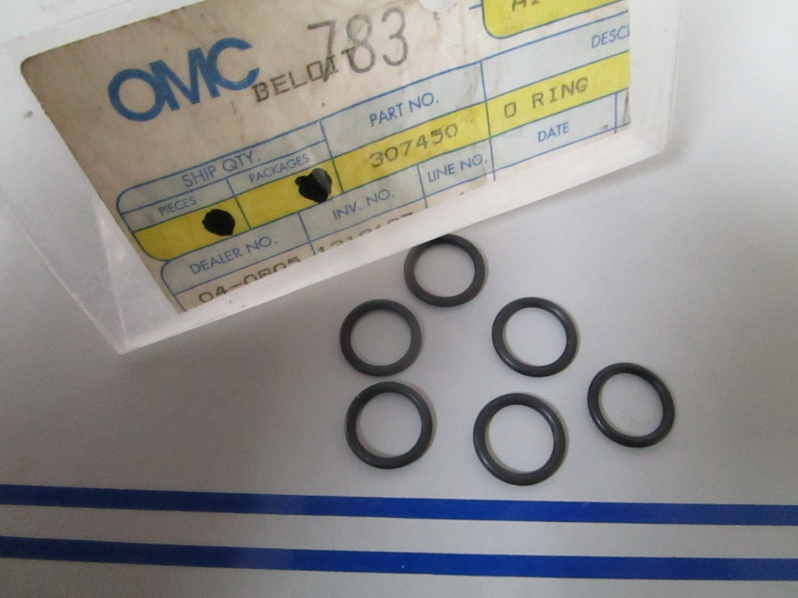 NEW OEM (LOT OF 6) 307450 0307450 OMC Johnson Evinrude O-Ring 0810