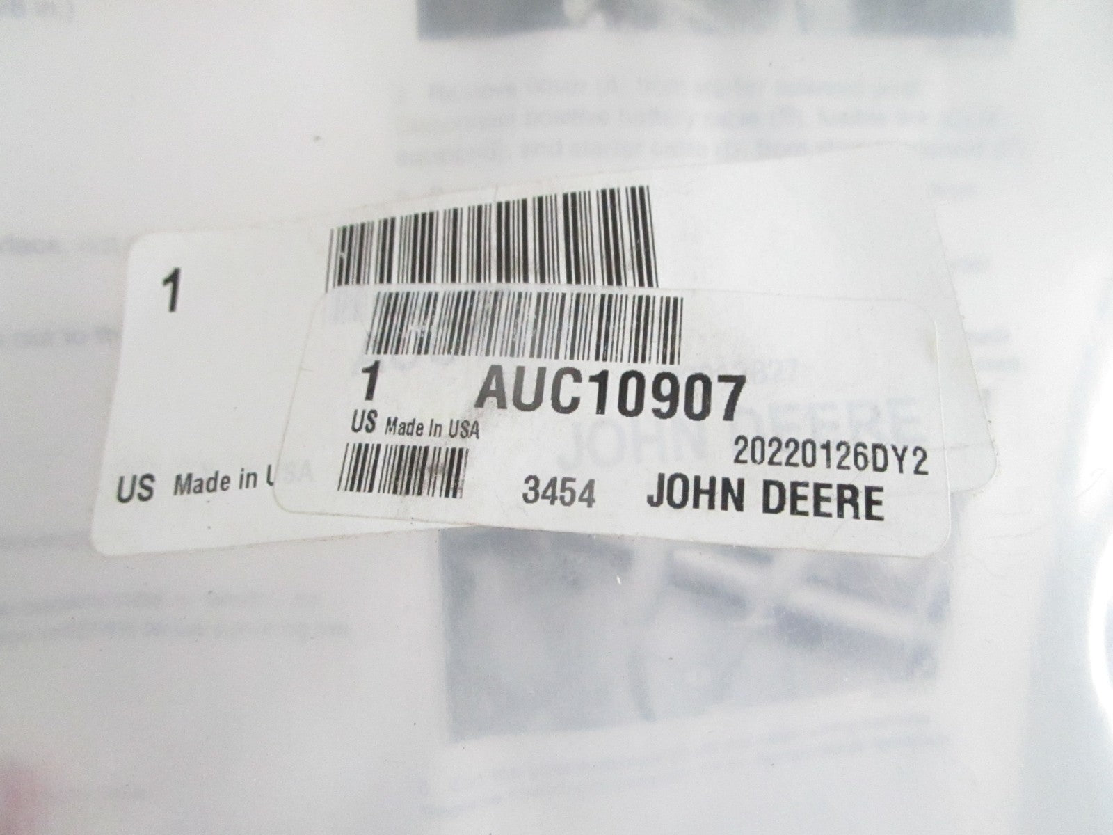 NEW OEM AUC10907 John Deere Solenoid Kit 0820