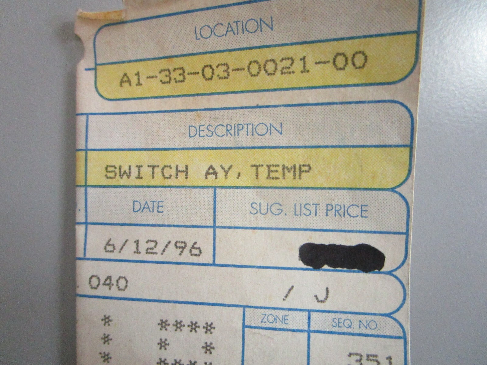 *NEW OEM* 0820 OMC Johnson Evinrude Temperature Switch Ay 584589 0584589