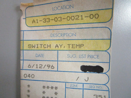 *NEW OEM* 0820 OMC Johnson Evinrude Temperature Switch Ay 584589 0584589