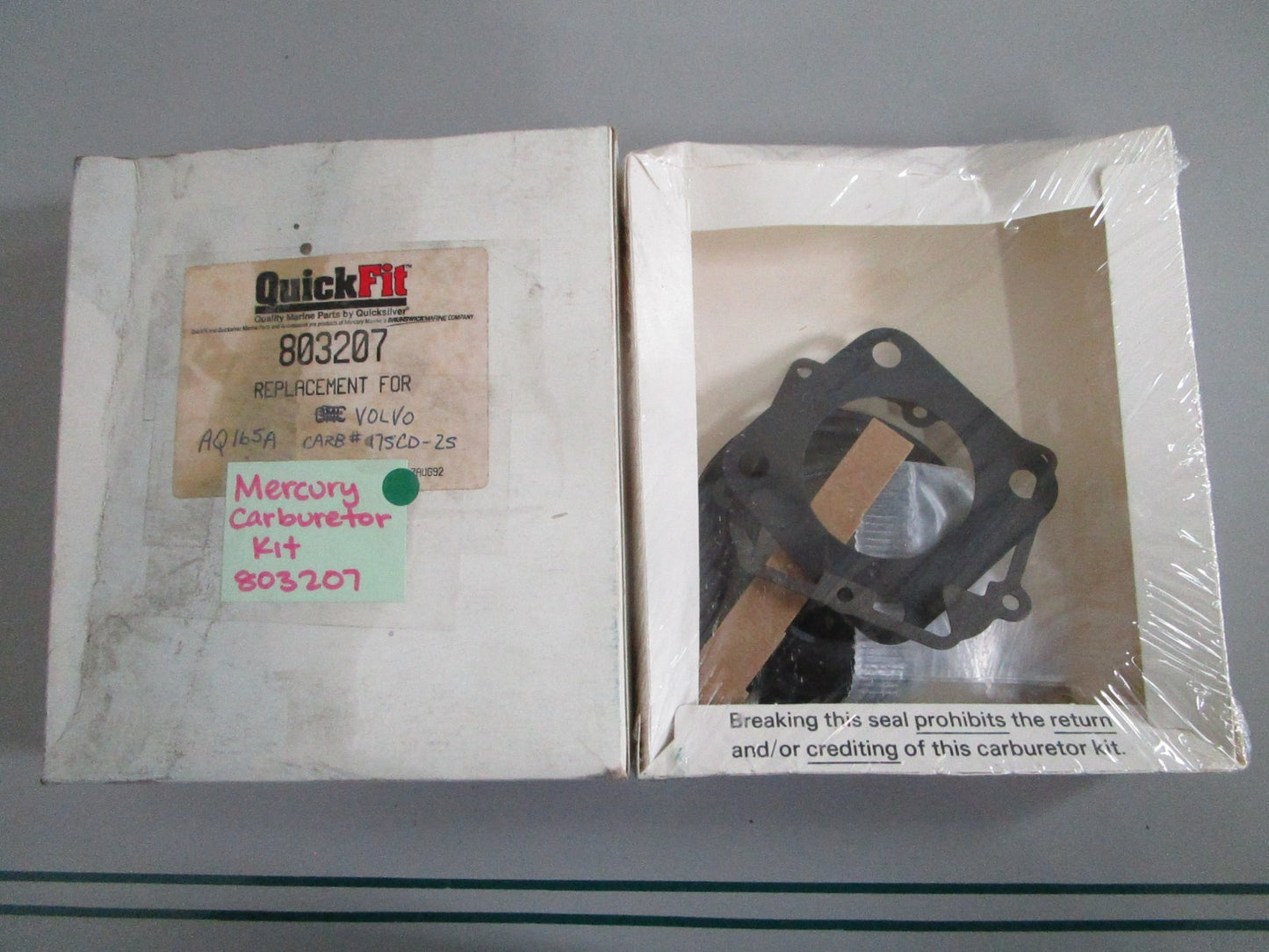 NEW 803207 Mercury QuickFit Carburetor Kit 0820