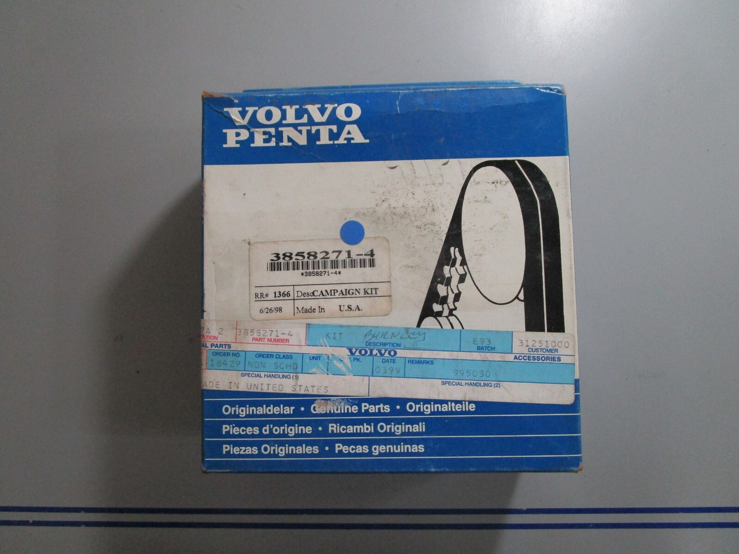*NEW OEM* 0810 Volvo Penta Campaign Kit 3858271-4