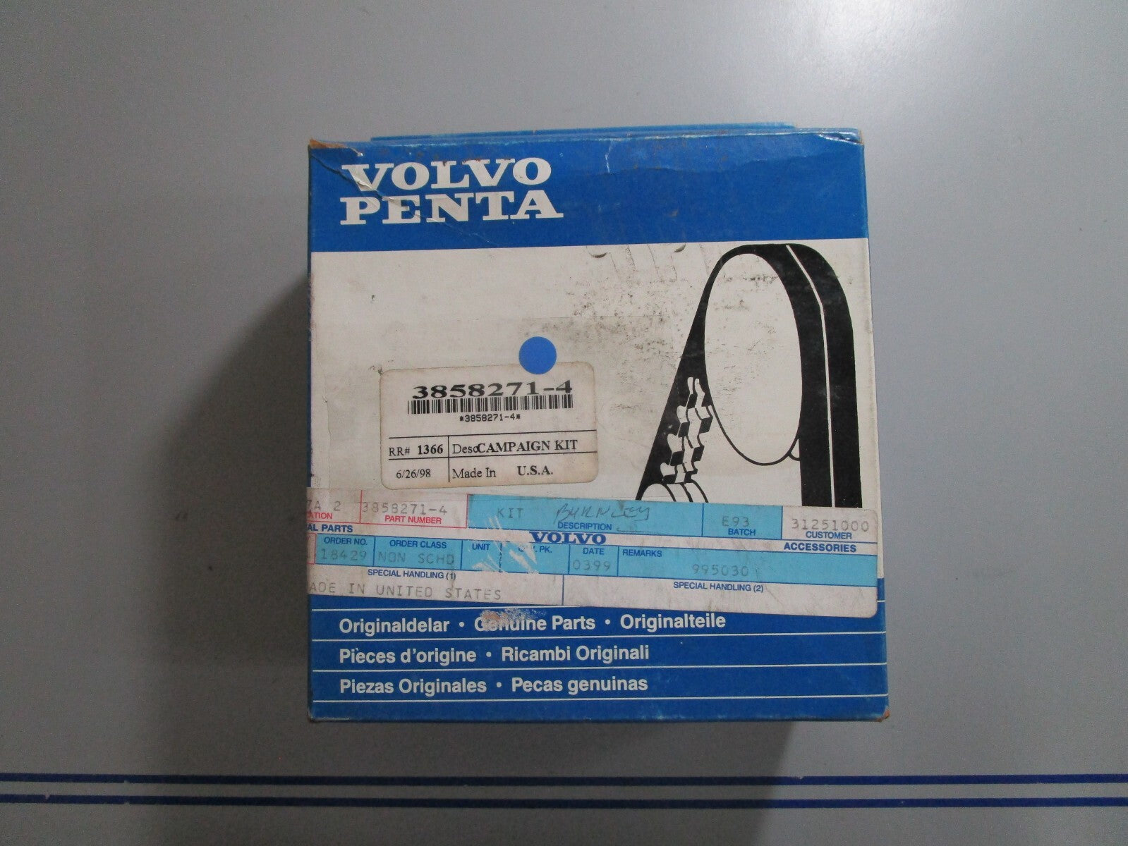 *NEW OEM* 0810 Volvo Penta Campaign Kit 3858271-4