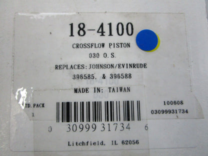 NEW 18-4100 Replaces: Evinrude 396585 396588 Sierra Piston 0810