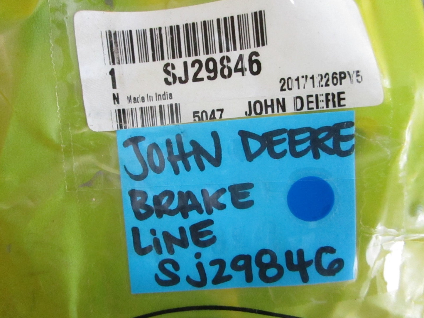 *NEW OEM* 0720 John Deere Brake Line SJ29846