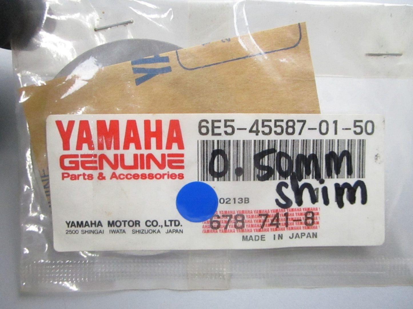 NEW OEM 6E5-45587-01-50 Yamaha 0.50mm Shim 0810