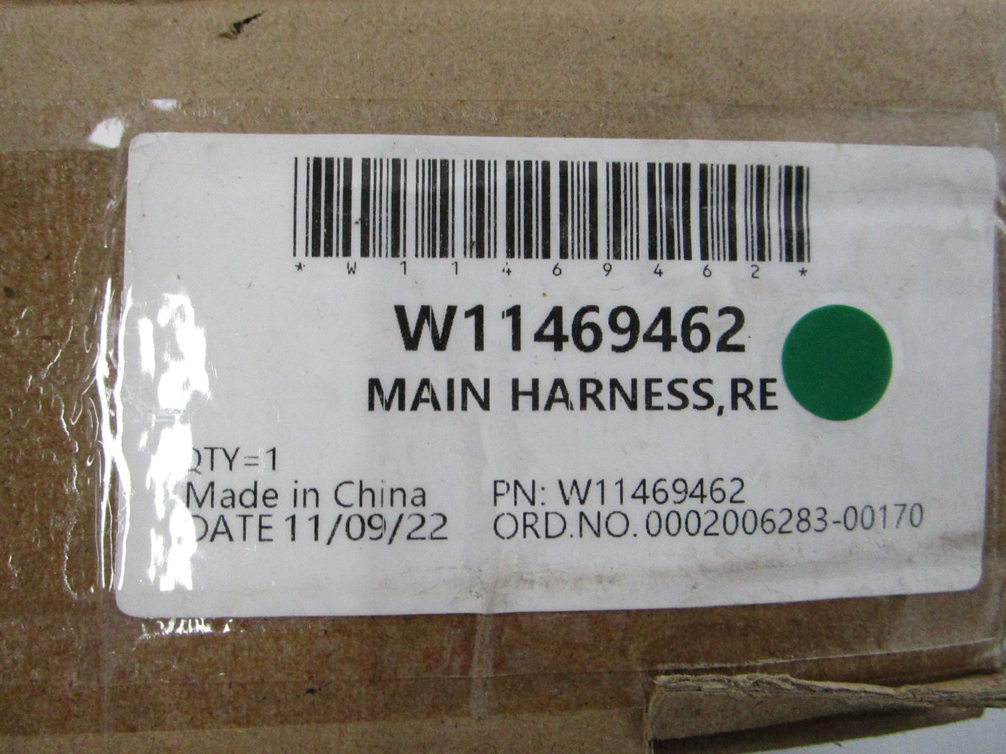 NEW OEM W11469462 Whirlpool Red Main Harness 0810