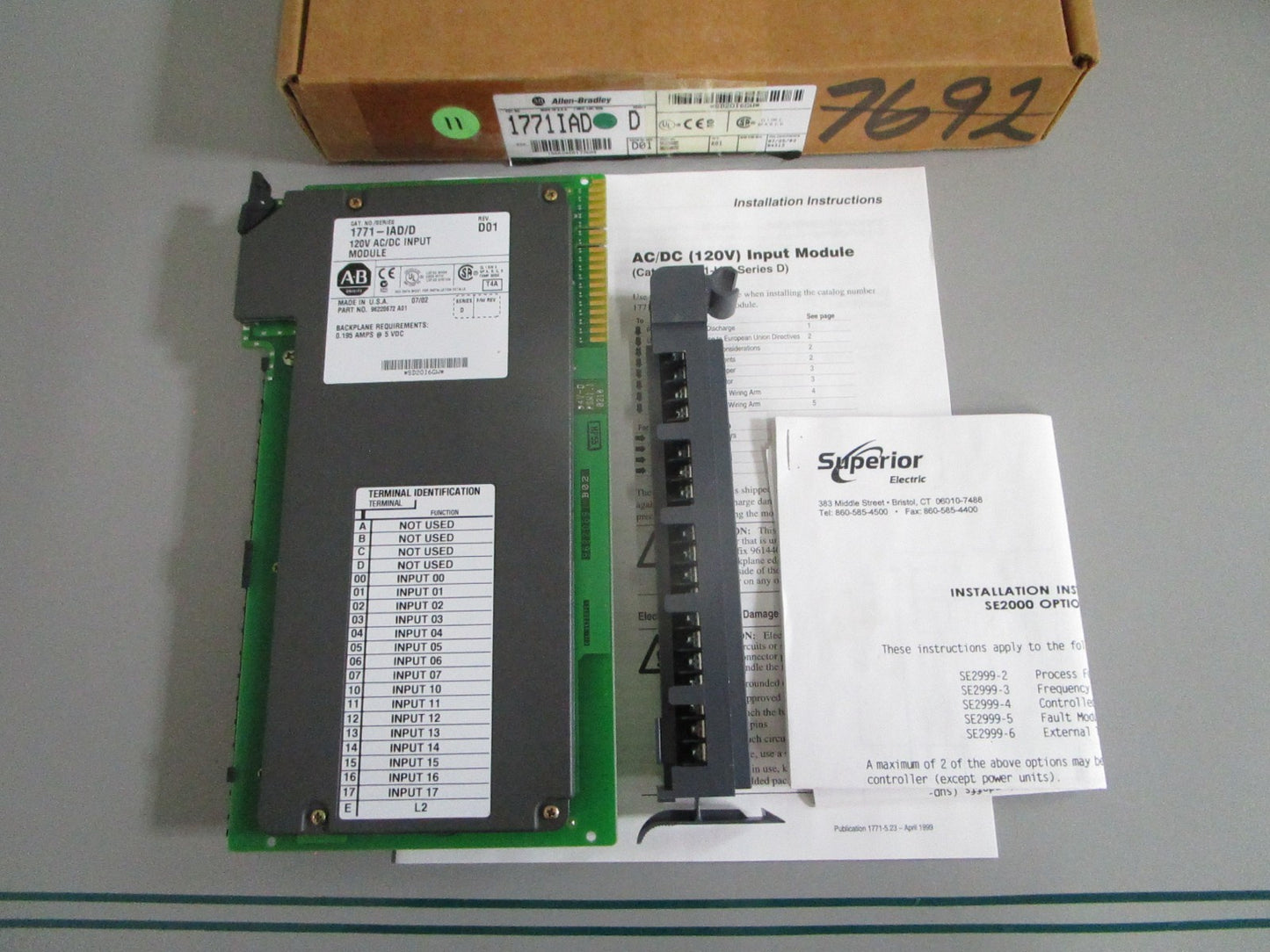 Allen-Bradley 1771-IAD PLC-5 16-Pt 120VAC DC Digital Input Module NEW OEM 0820