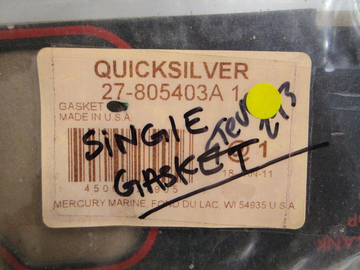 *NEW OEM* 0820 Mercury Quicksilver Gasket 27-805403A1