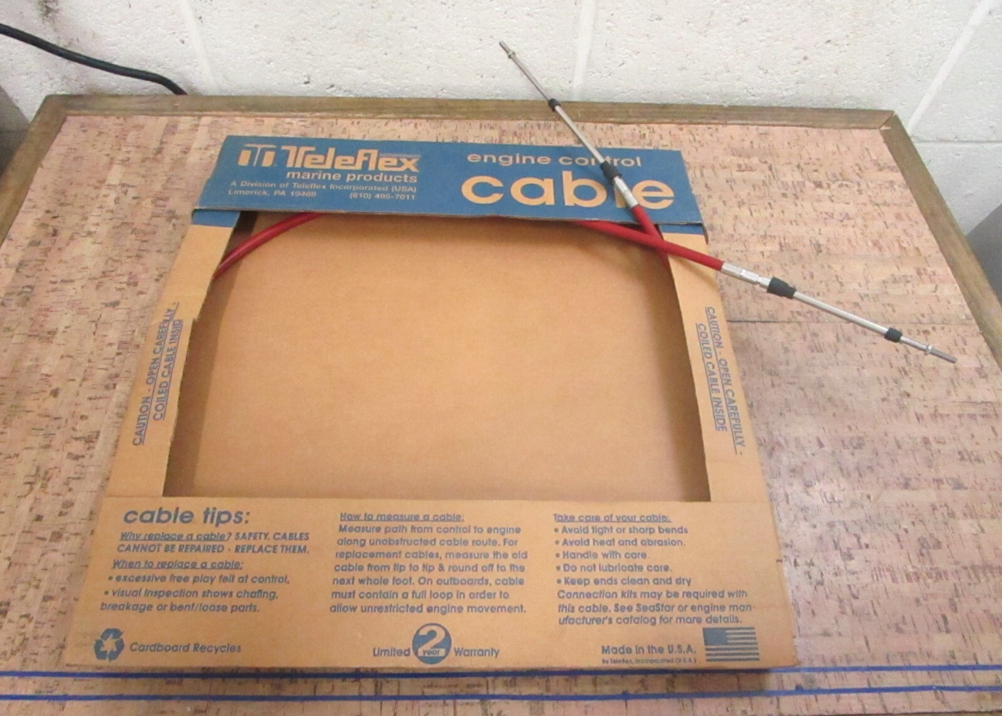 *NEW* 0780 Teleflex Throttle Shift Control Cable 6FT 032377-003-0072