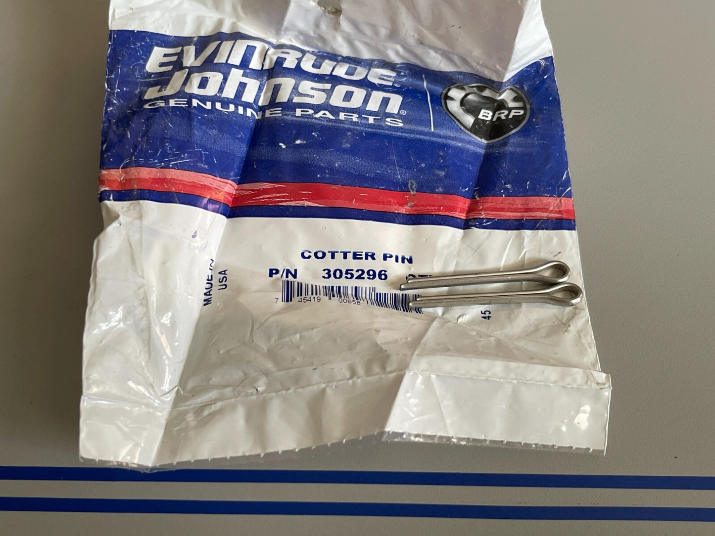 *NEW OEM* (LOT OF 2) 0810 OMC Johnson Evinrude Cotter Pin 305296 0305296