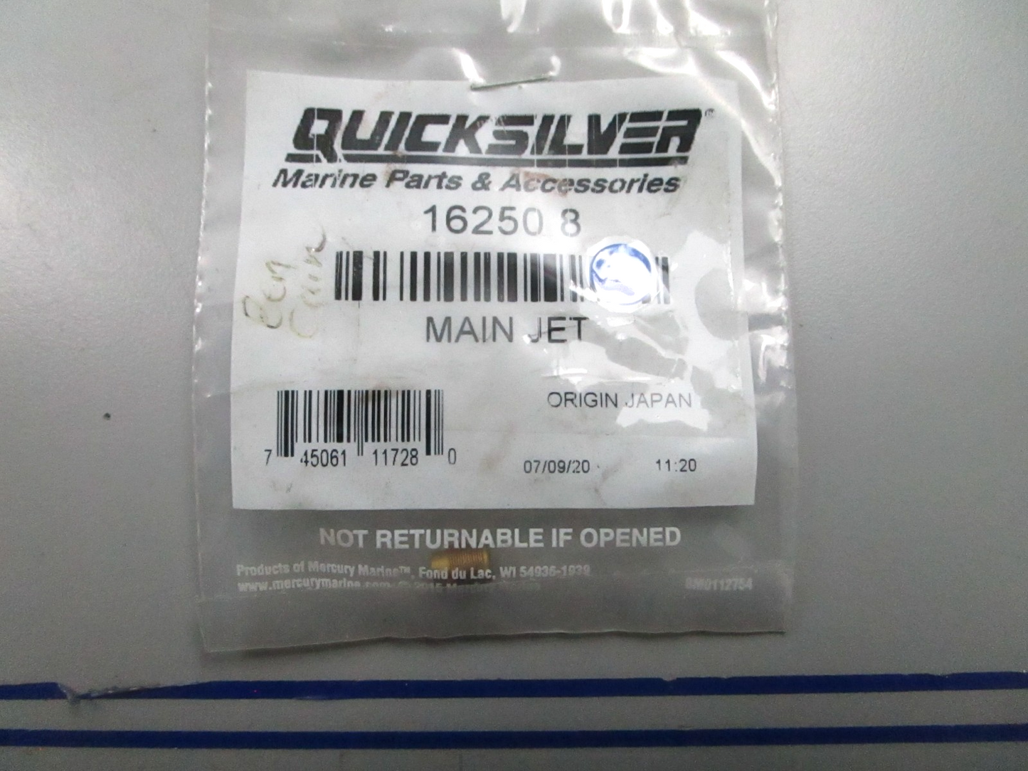 *NEW OEM* 0810 Mercury Quicksilver Main Jet 16250 8