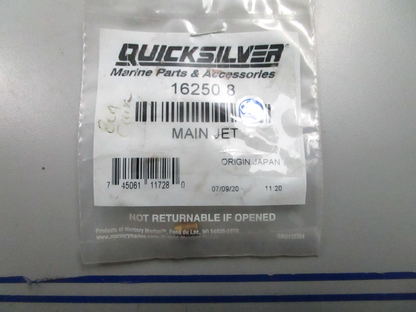 *NEW OEM* 0810 Mercury Quicksilver Main Jet 16250 8