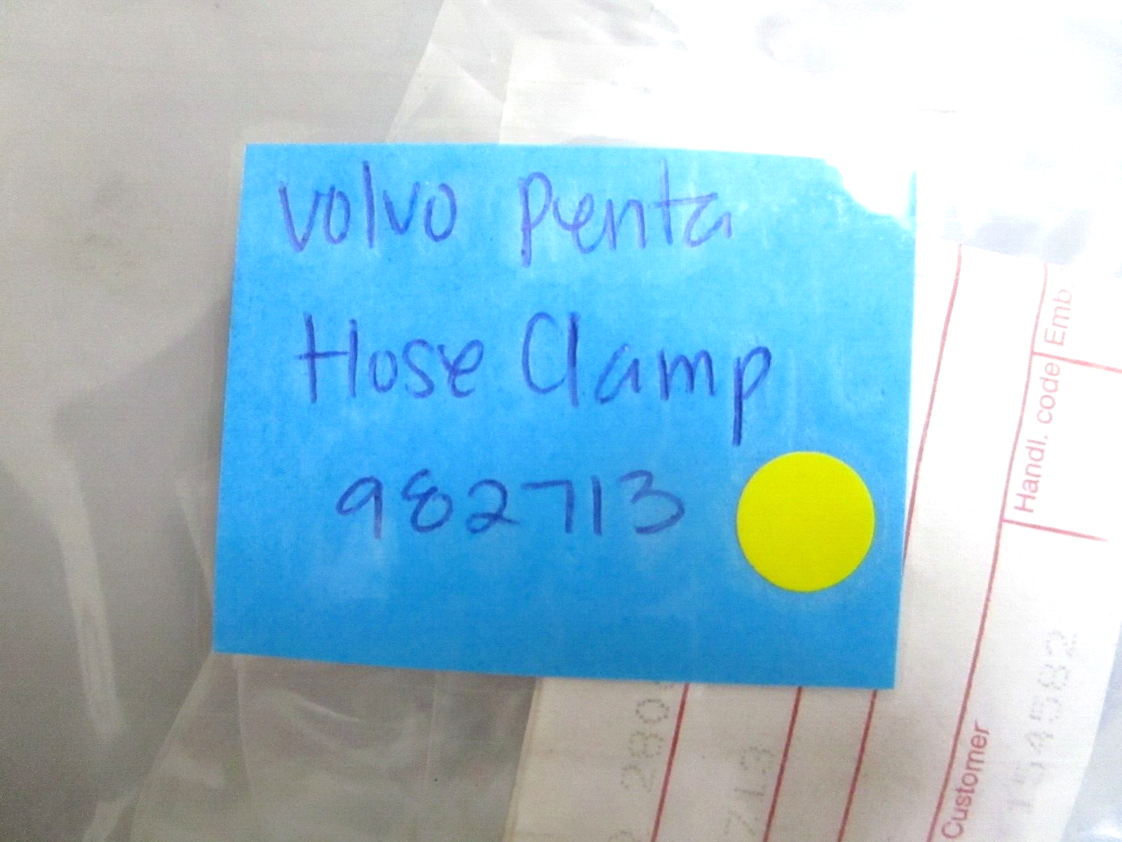 *NEW OEM* 0750 Volvo Penta HOSE CLAMP 982713