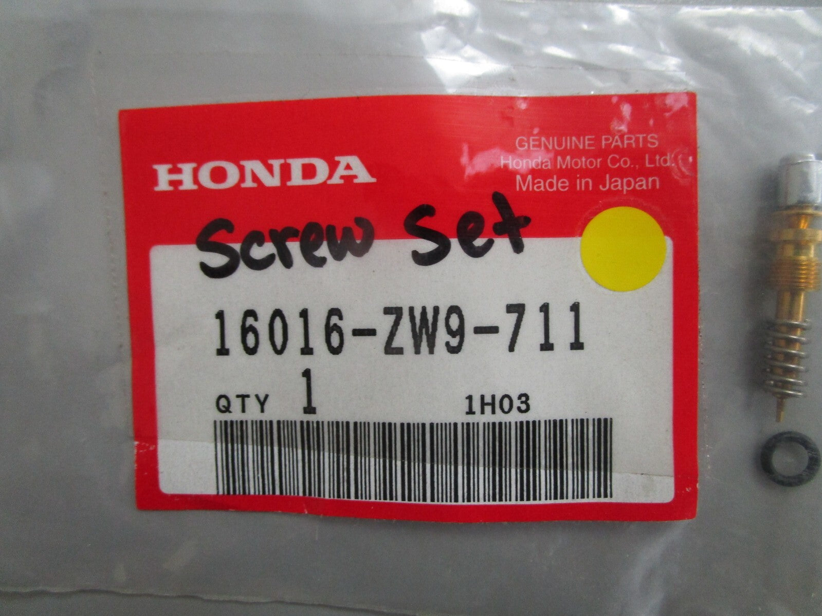 *NEW OEM* 0810 Honda Screw Set 16016-ZW9-711