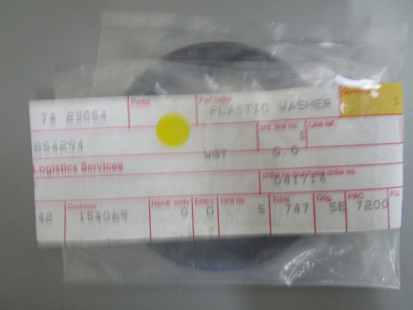 *NEW OEM* 0750 Volvo Penta PLASTIC WASHER 854294