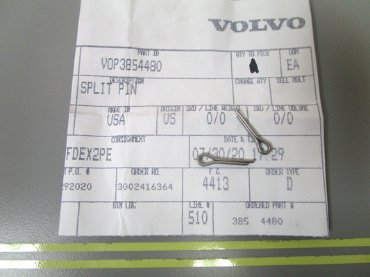 *NEW OEM* (LOT OF 2) 0750 Volvo Penta SPLIT PIN 3854480