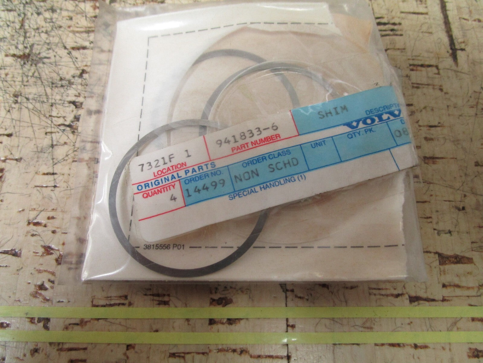 *NEW OEM* (LOT OF 3) 0810 Volvo Penta Shim 941833-6