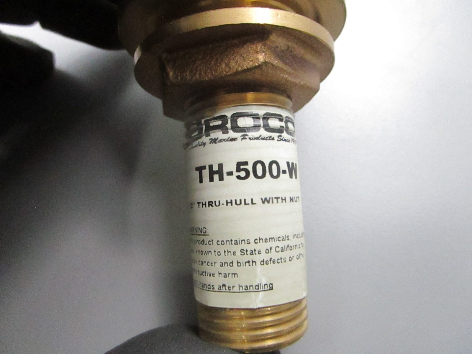 *NEW* 0810 Groco 1/" Thru-Hull Fitting w/ Nut TH-500-W
