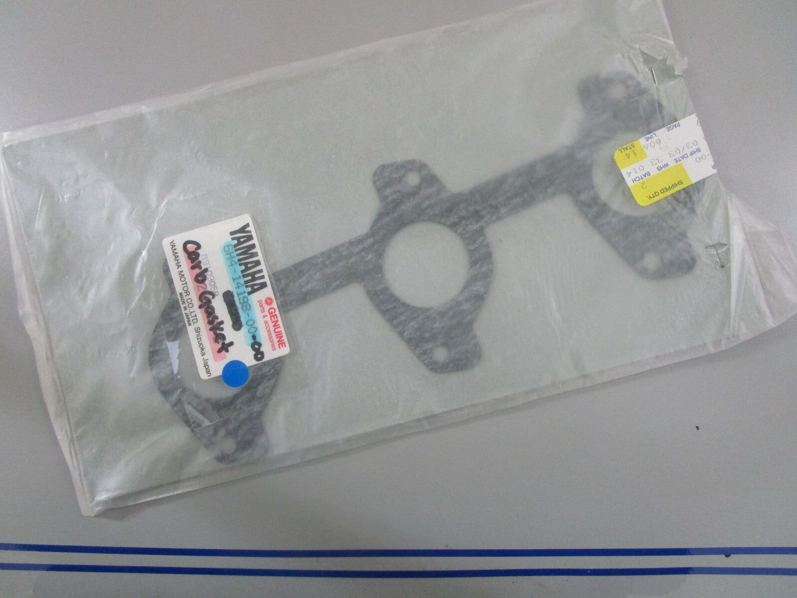 *NEW OEM* 0770 Yamaha Carb Gasket 6H4-14198-00-00