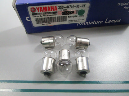 NEW OEM (LOT OF 5) 3GD-84714-00-XX Yamaha 12V 7.5W Bulb 0810