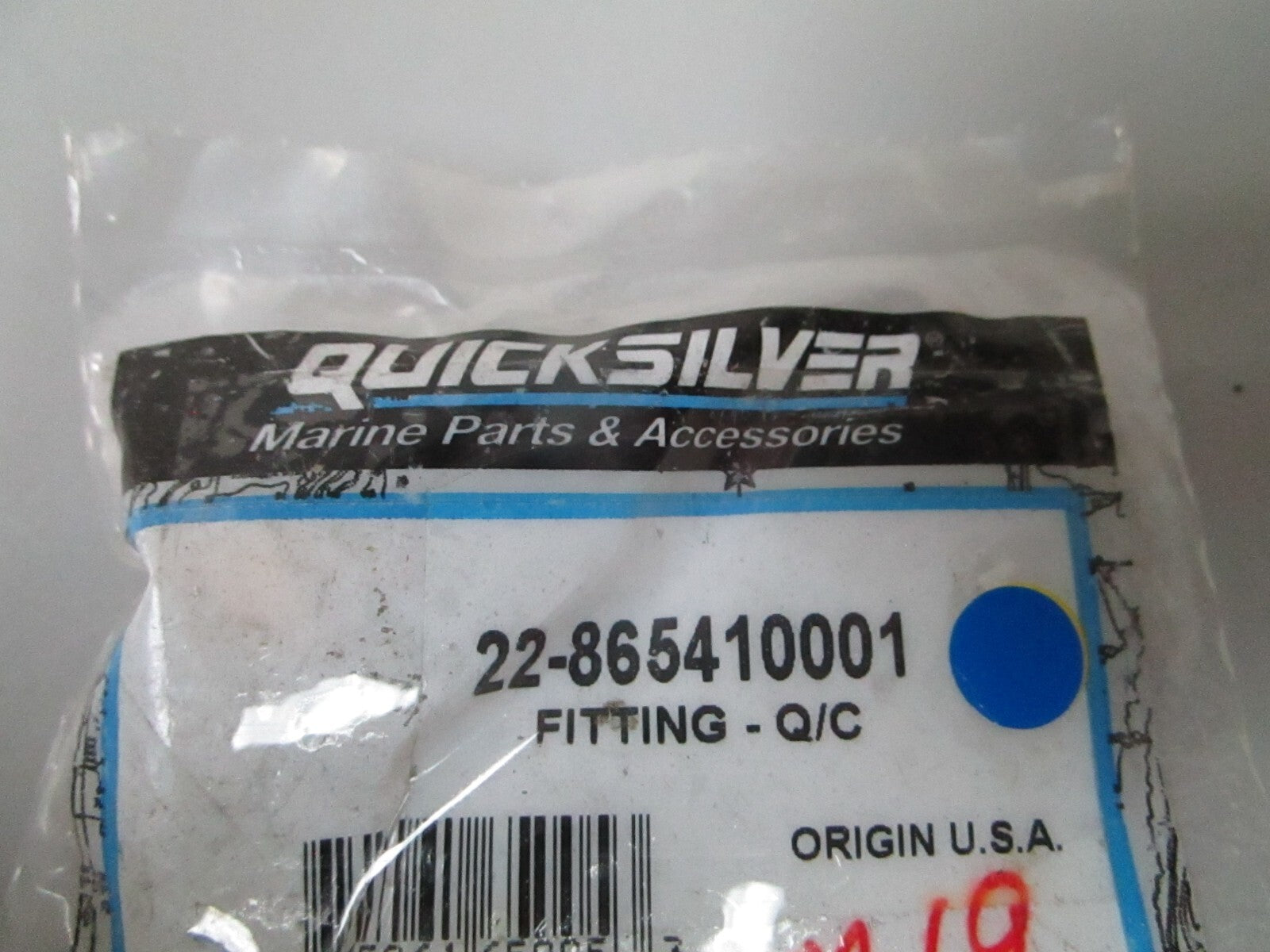 *NEW OEM* 0810 Mercury Quicksilver Quick Connect Fitting 22-865410001