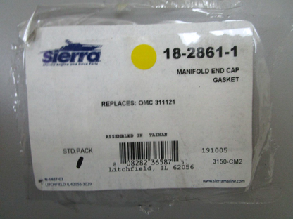 *NEW* 0750 Sierra MANIFOLD CAP GASKET 18-2861-1