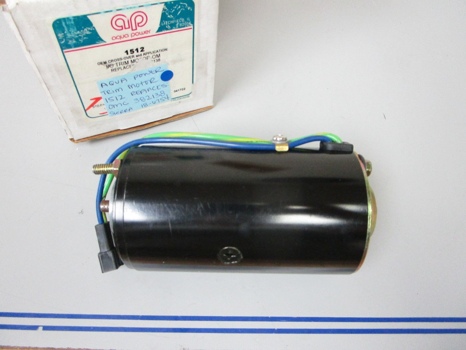*NEW* 0720 Aqua Power Trim Motor 1512 Replaces: Evinrude 382138 Sierra 18-6754