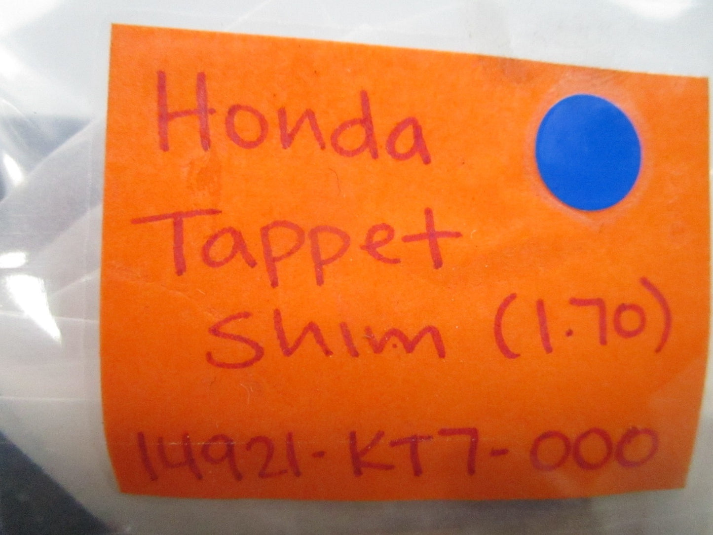 *NEW OEM* 0810 Honda Tappet Shim (1.70) 14921-KT7-000