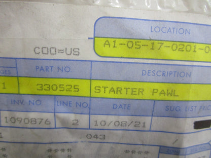 *NEW OEM* 0810 OMC Johnson Evinrude Starter Pawl 330525 0330525