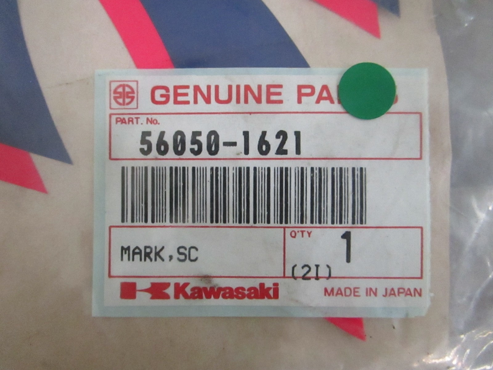 Kawasaki NEW OEM Mark Emblem Decal 56050-1621 Motorcycle NOS Genuine Part 0820