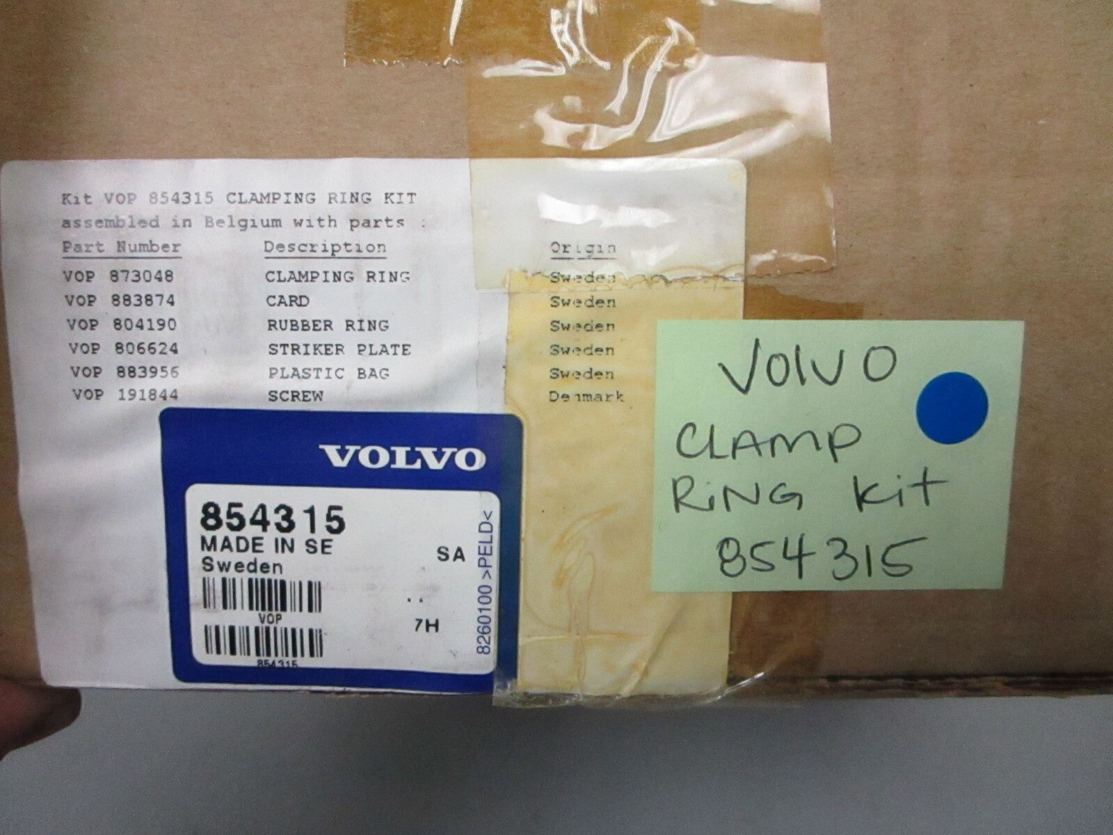 *NEW OEM* 0720 Volvo Penta Clamp Ring Kit 854315
