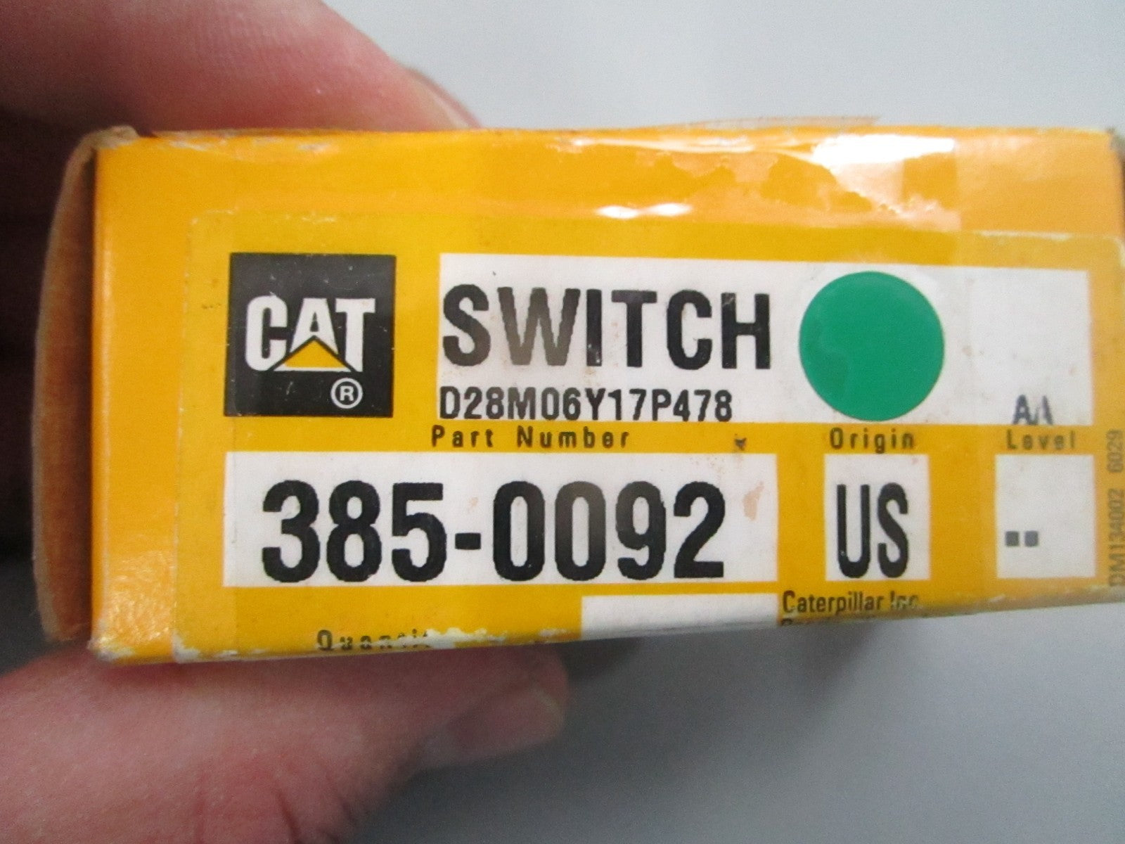 CAT Caterpillar NEW OEM Switch 385-0092 0810