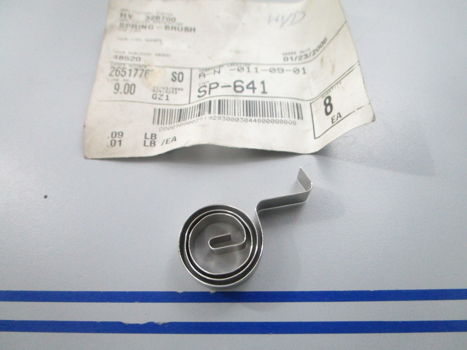 NEW OEM 328760 Hyster Brush Spring 0810